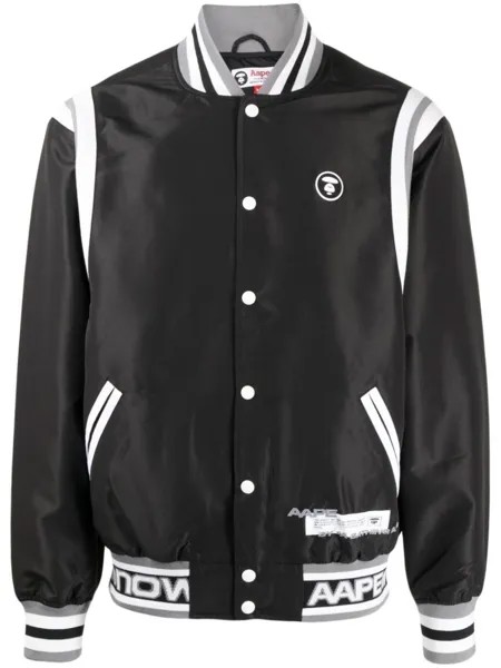 A Bathing Ape бомбер с логотипом, черный