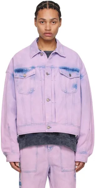 Розовая джинсовая куртка со складками Juun.J