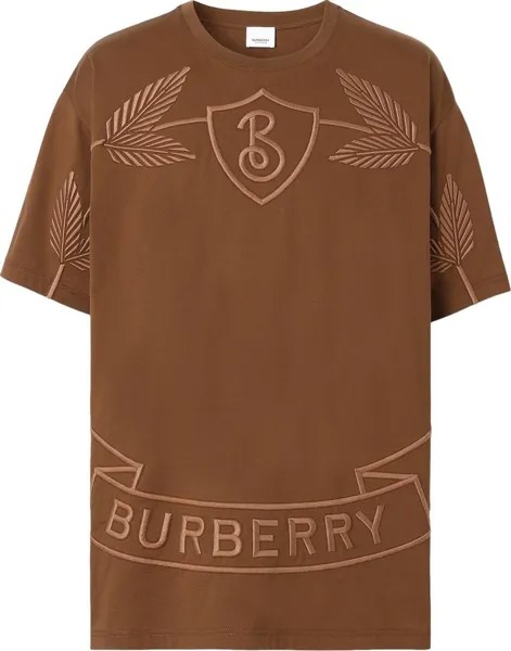 Футболка Burberry Oak Leaf Crest T-Shirt 'Dark Birch Brown', коричневый