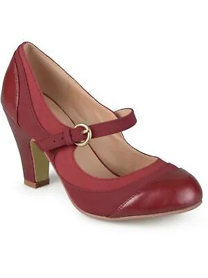 JOURNEE COLLECTION Женские коричнево-красные туфли-лодочки Mary Jane Siri на круглом каблуке 7,5