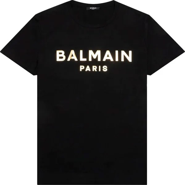 Футболка Balmain Foil T-Shirt 'Noir', черный