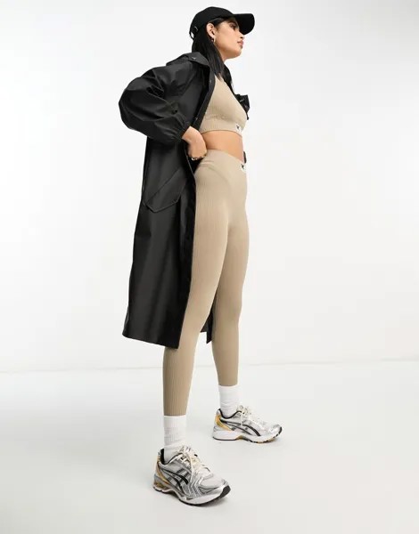 Черная прорезиненная парка-дождевик ASOS DESIGN