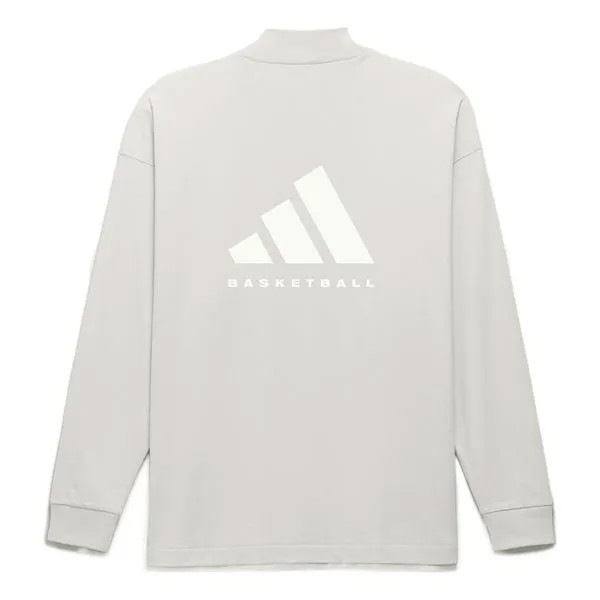 Футболка Adidas Basketball Long Sleeve Tee 'Beige', бежевый