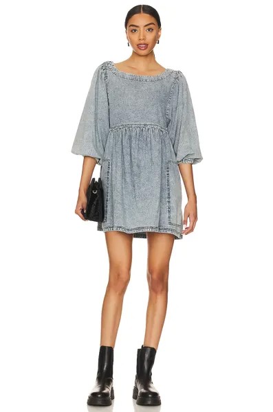 Платье мини Free People Get Obsessed, цвет Acidlight Blue