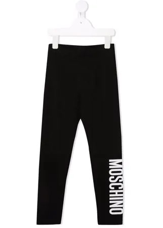 Moschino Kids легинсы с логотипом