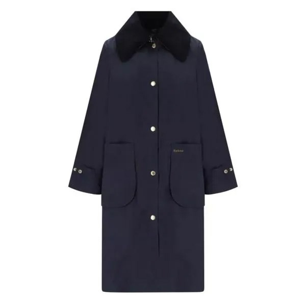 Пальто paxton showerproof long jacket Barbour, синий