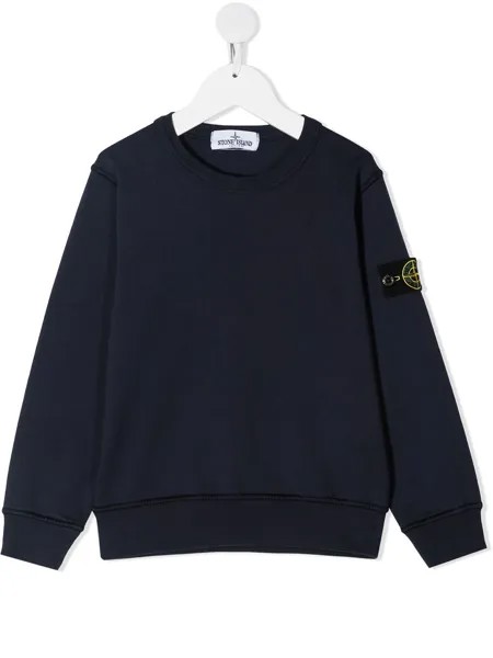 Stone Island Junior толстовка с нашивкой-логотипом