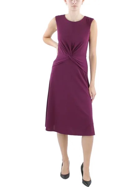 Женское платье-футляр миди со сборками Lauren Ralph Lauren, цвет Plum