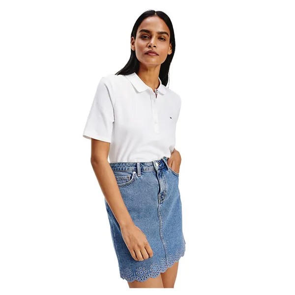 Поло с коротким рукавом Tommy Hilfiger WW0WW28578, белый