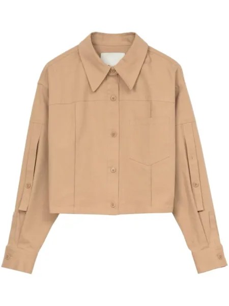 3.1 Phillip Lim укороченная куртка-рубашка, нейтральный цвет