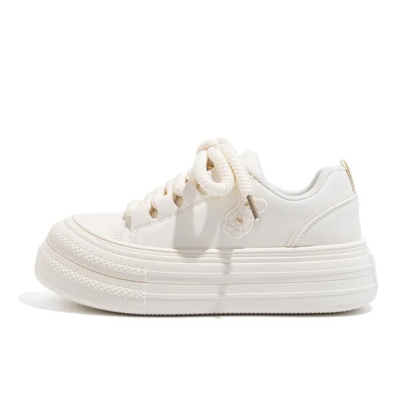Кроссовки HUANQIU Skateboarding Shoes Women's Low-top Beige, бежевый
