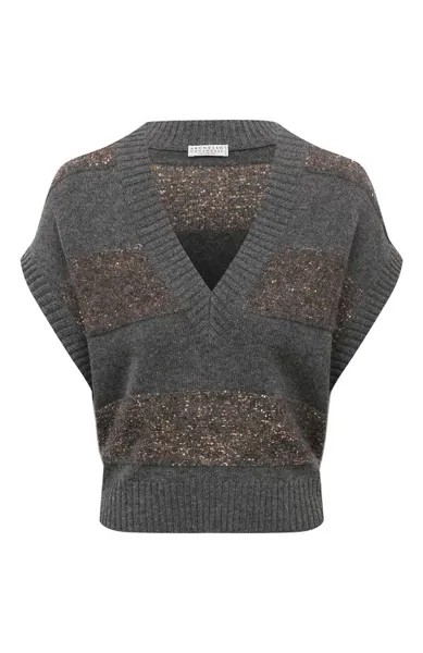 Жилет из шерсти и кашемира Brunello Cucinelli