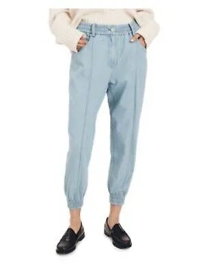 DEREK LAM 10 CROSBY Женские синие спортивные брюки на молнии с эластичным поясом 4
