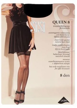 Чулки Sisi Queen 8 den, размер 2-S, nero (черный)