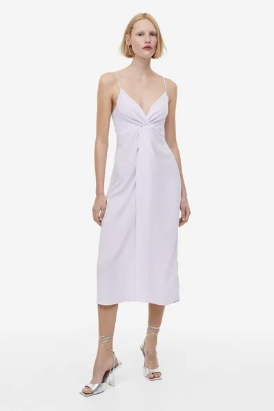 Платье с v-образным вырезом H&M, сиреневый