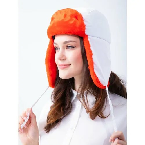 Шапка ушанка  Шапка ушанка мужская, женская, утепленная, демисезон, зима, размер 58, красный