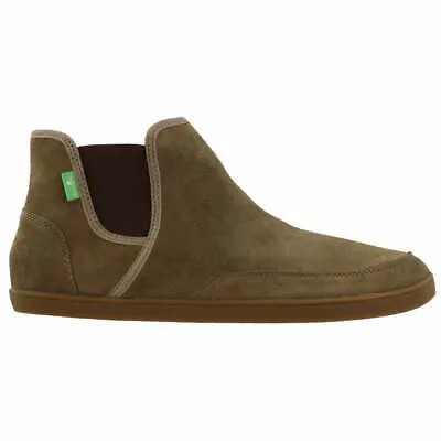 Sanuk Pair O Dice Mid Suede Slip On Женские коричневые кроссовки Повседневная обувь 1105070-