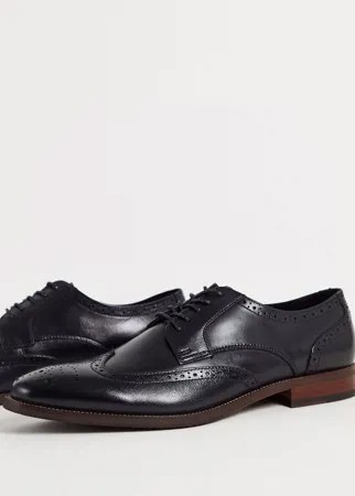 Черные туфли-оксфорды на шнуровке из гладкой кожи Aldo-Черный цвет