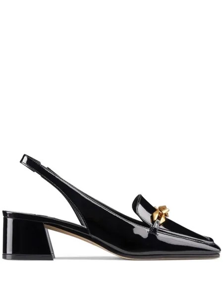Jimmy Choo лоферы Diamond Tilda 45 с ремешком на пятке, черный