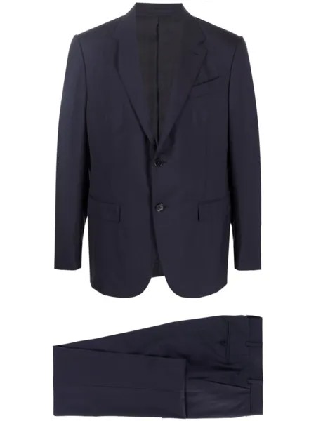 Zegna костюм-двойка с однобортным пиджаком, синий