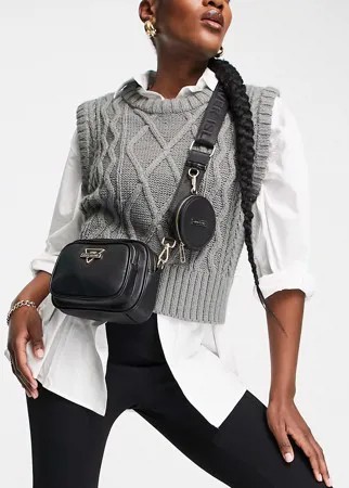 Маленькая черная прямоугольная сумка River Island-Черный цвет