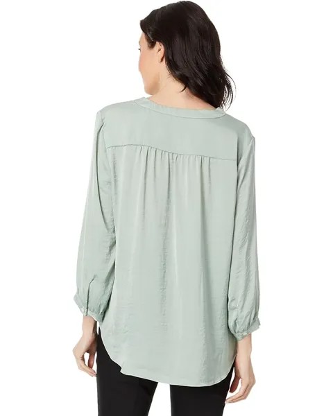 Блуза Vince Camuto 3/4 Sleeve V-Neck Rumple Blouse, цвет Liberty Green