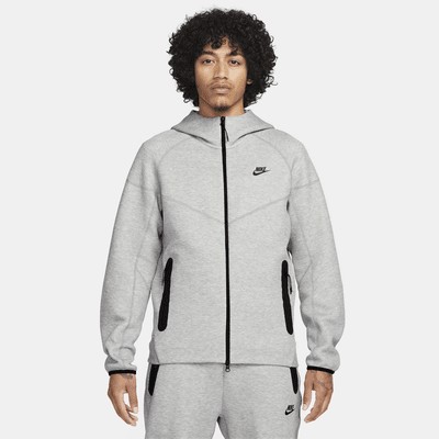 Худи Nike Sportswear Tech Fleece Windrunner, цвет Dark Grey Heather/Black