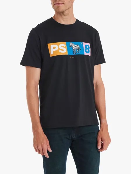 Футболка Paul Smith с зеброй, синяя