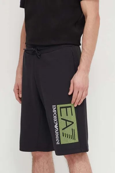 Шорты EA7 Emporio Armani, черный