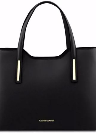 Tuscany Leather, ITALY Olimpia - Кожаная женская сумка тоут (Черный)