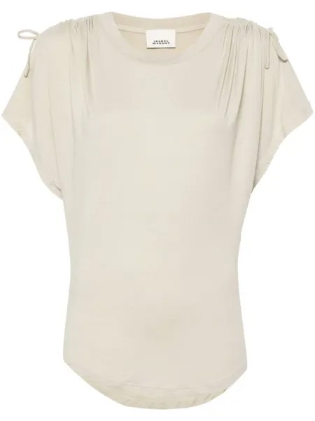 ISABEL MARANT футболка Zola с кулиской, нейтральный цвет