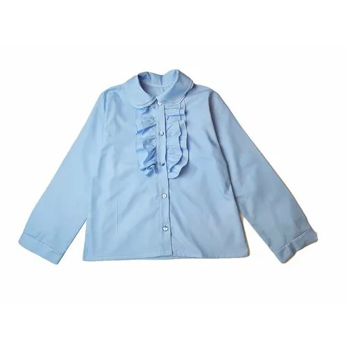 Школьная блуза Сказка, размер 128/60, голубой