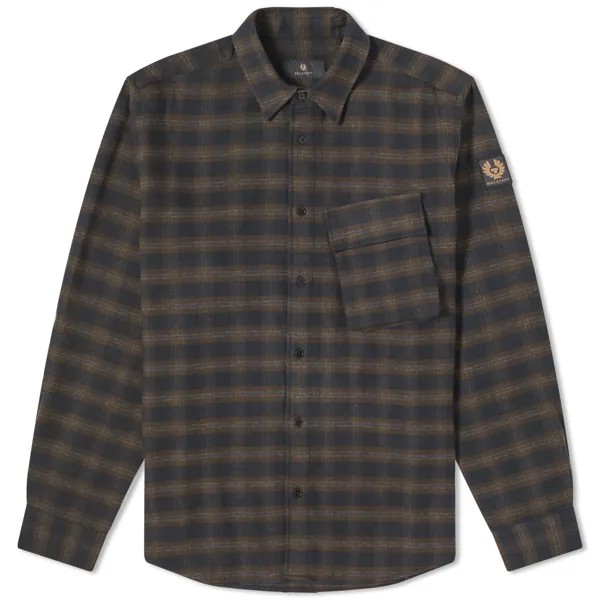 Рубашка Belstaff Scale Check, цвет Olive & Charcoal