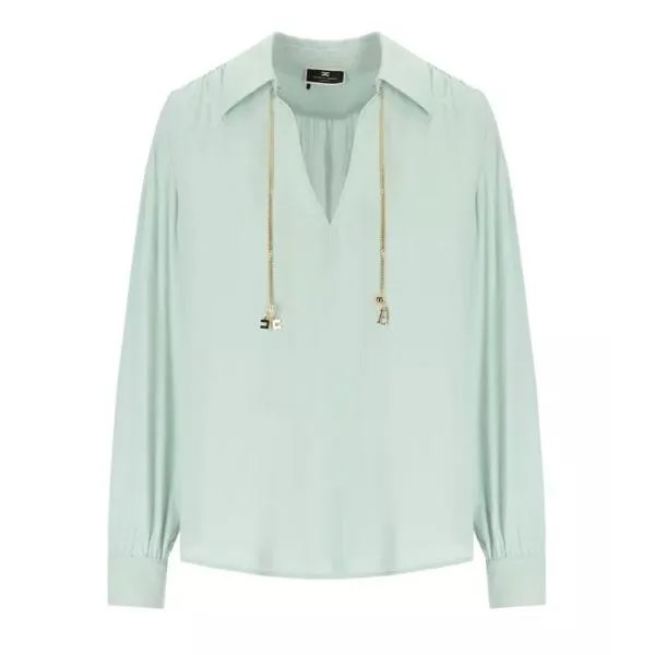 Футболка acqua blouse Elisabetta Franchi, зеленый
