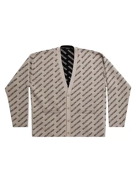 Мини-кардиган с логотипом Balenciaga, бежевый
