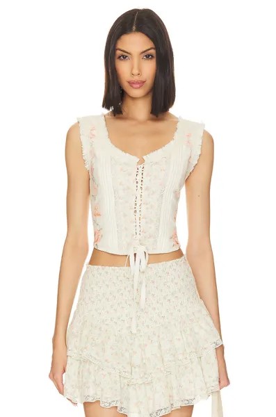 Топ LoveShackFancy Corvelle Bustier, цвет Hazy Sun