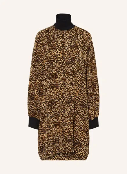 Платье из драгоценного камня из микса материалов Essentiel Antwerp, коричневый