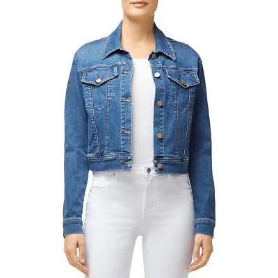 J Brand Женская укороченная джинсовая куртка синего цвета средней стирки XS BHFO 3010