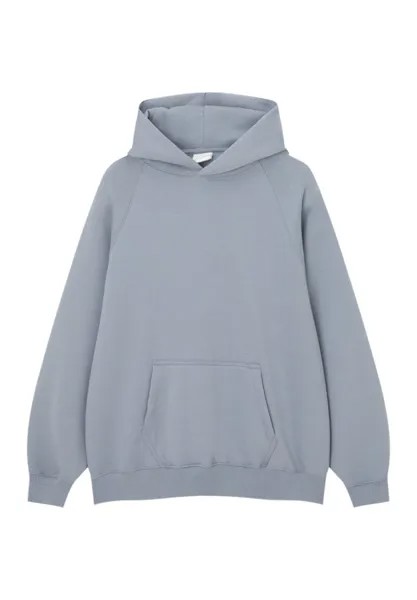 Худи Basic Oversize PULL&BEAR, цвет blue grey