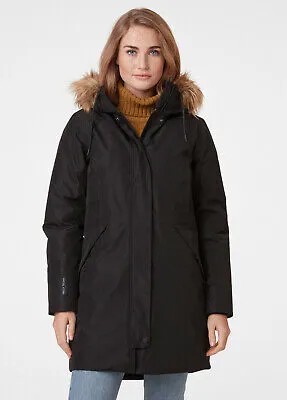 Женская черная куртка Helly Hansen Alva 2.0 Parka в стиле casual Lifestyle Outwear