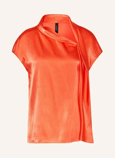 Атласная блузка-рубашка MARC CAIN, цвет 223 bright tomato