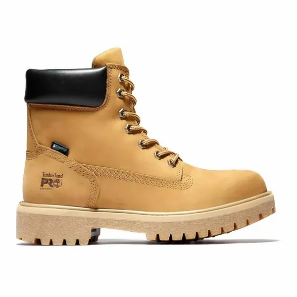 Timberland Pro DIRECT ATTACH 6-дюймовые мужские непромокаемые рабочие ботинки из пшеницы с мягким носком