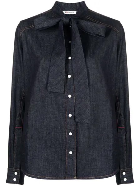Ports 1961 джинсовая рубашка с эффектом потертости