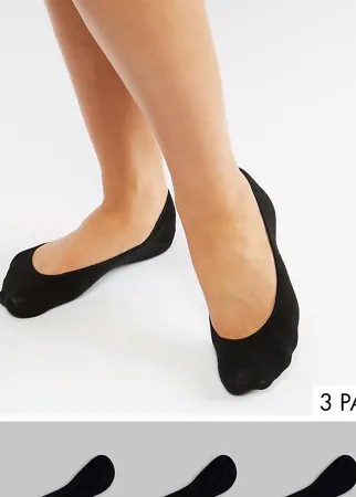 3 пары черных носков Monki-Черный