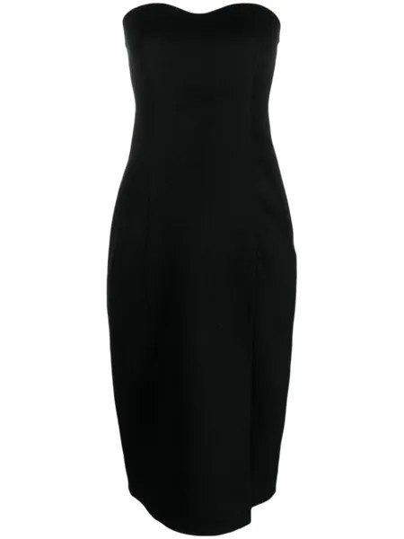 P.A.R.O.S.H. bandeau wool dress, черный