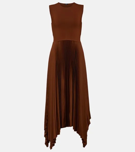 Плиссированное платье миди Dera JOSEPH, коричневый