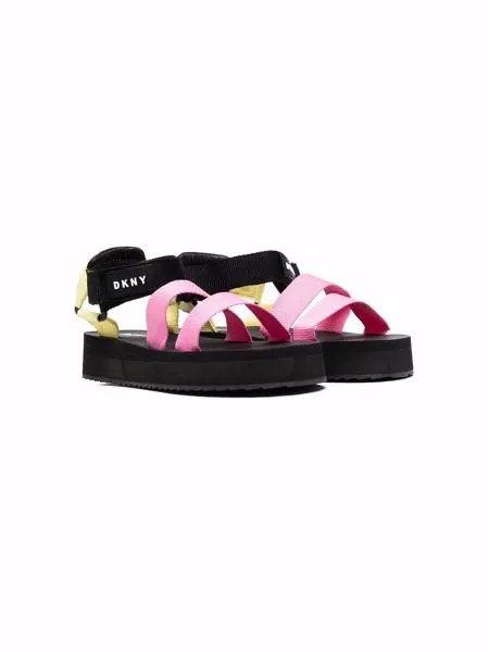 Dkny Kids сандалии в стиле колор-блок на платформе
