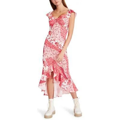 Женское платье макси с асимметричным принтом и короткими рукавами Betsey Johnson