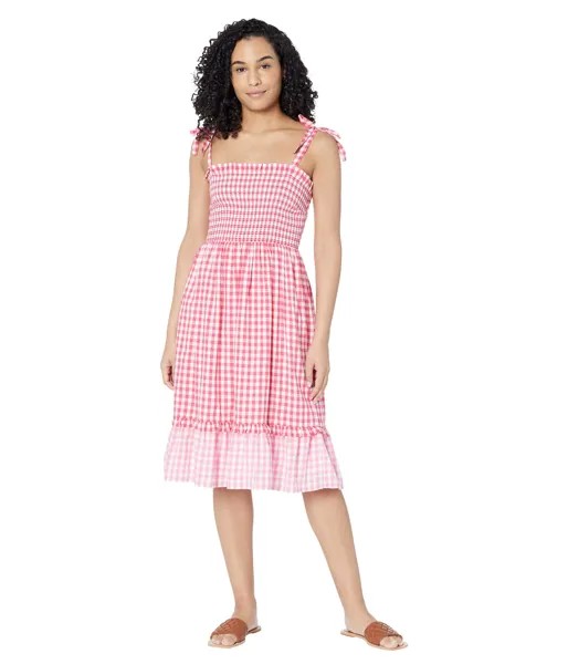 Платье Draper James, Taylor Smocked Dress in Multi Gingham