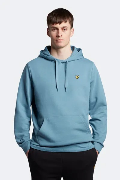 Синий пуловер с капюшоном Lyle & Scott, синий